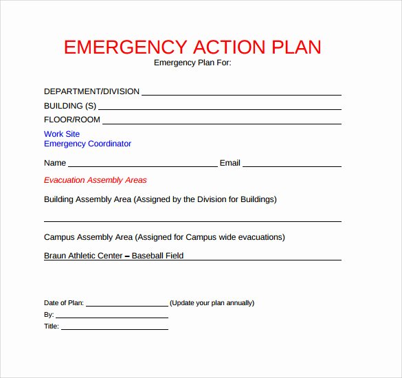 Free Action Plan Template Inspirational Sample Emergency Action Plan Template 9 Documents In