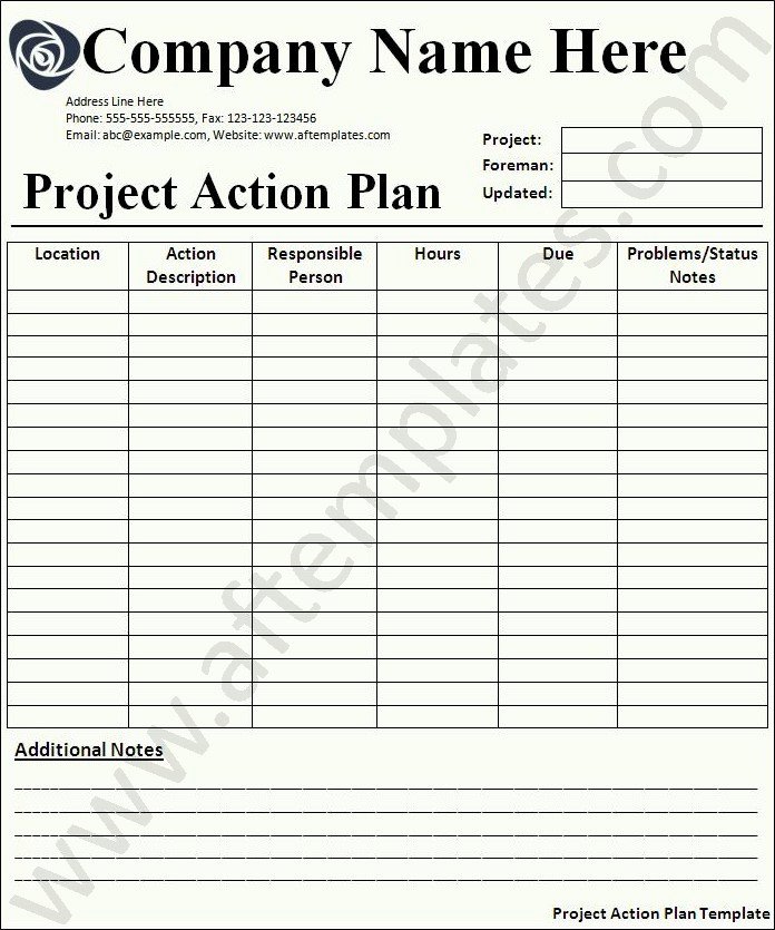 Free Action Plan Template Lovely Action Plan Template