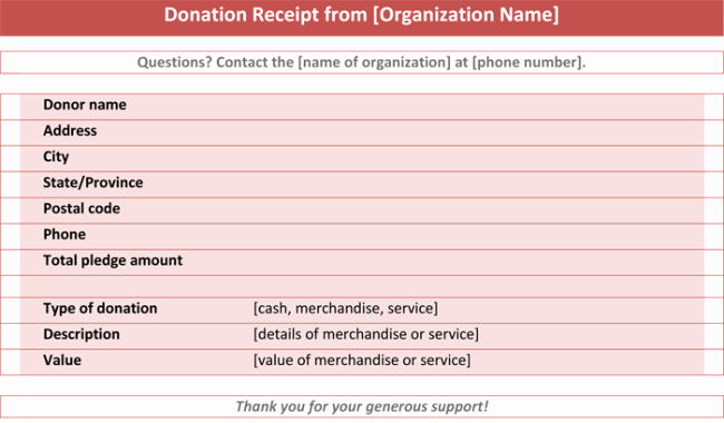 Free Donation Receipt Template New 45 Free Donation Receipt Templates &amp; formats Docx Pdf