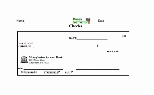Free Editable Cheque Template Awesome 24 Blank Check Template Doc Psd Pdf &amp; Vector formats