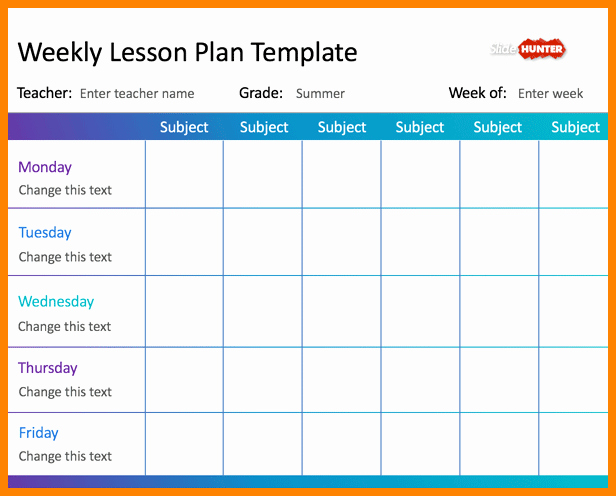 Free Editable Lesson Plan Template Awesome Editable Weekly Lesson Plan Templateee Weekly Lesson