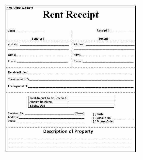 Free Fillable Rent Receipt New Printable Receipts for Rent – Entruempelungub