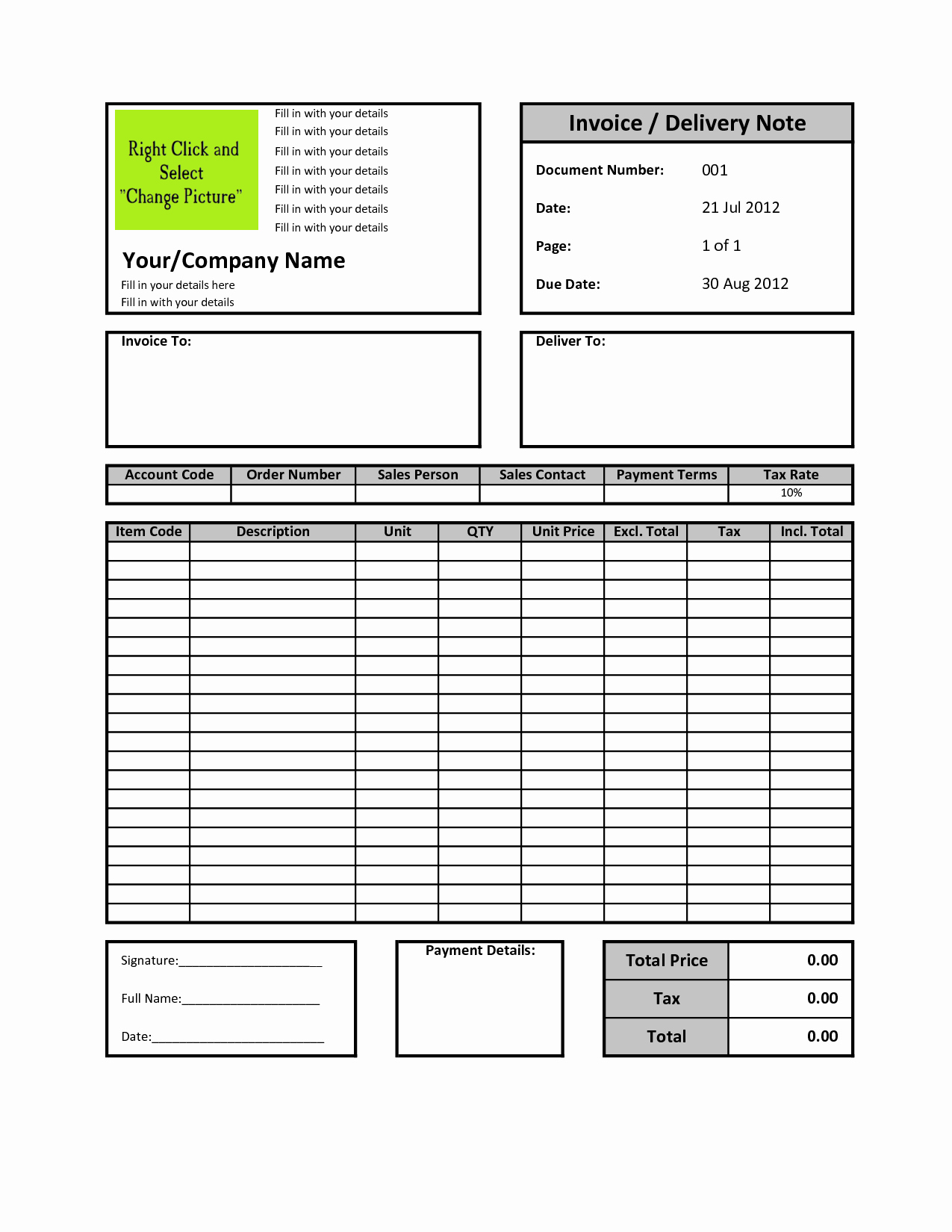 Free Invoice Template for Mac Lovely Excel Invoice Template Mac
