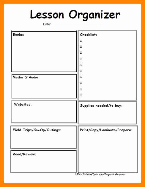 Free Lesson Plan Template Beautiful Free Printable Lesson Plan Template