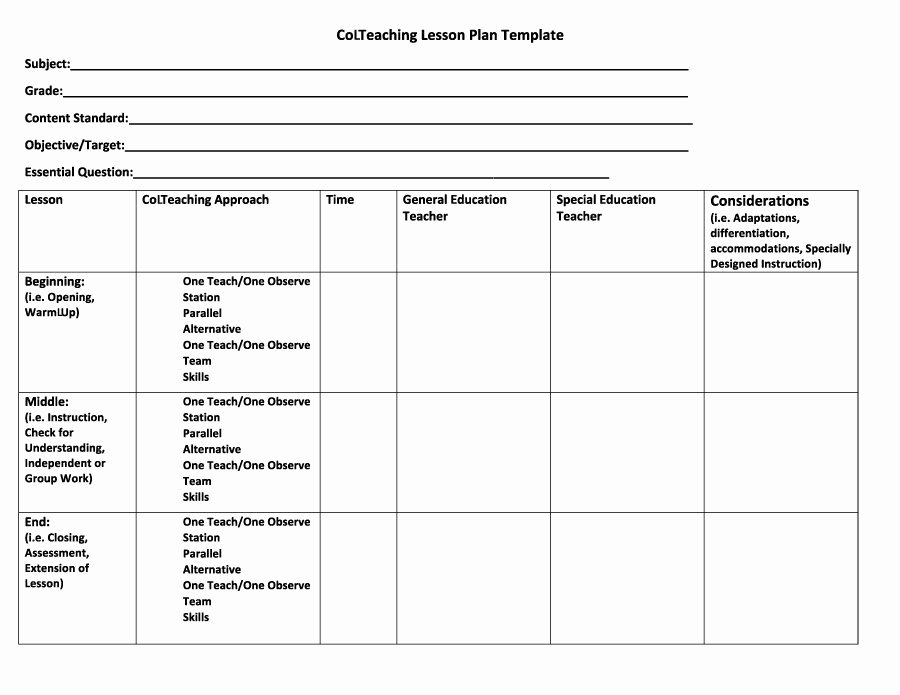 Free Lesson Plan Template Best Of 44 Free Lesson Plan Templates [ Mon Core Preschool Weekly]