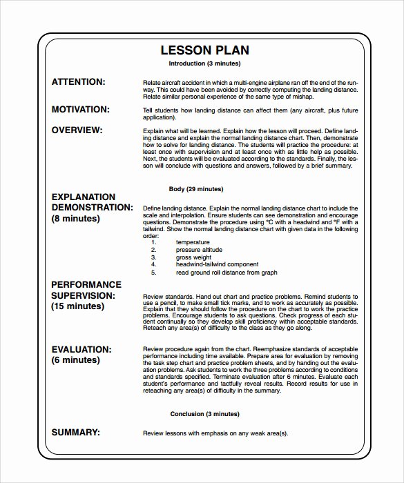 Free Lesson Plan Template Lovely 14 Sample Printable Lesson Plans Pdf Word Apple Pages