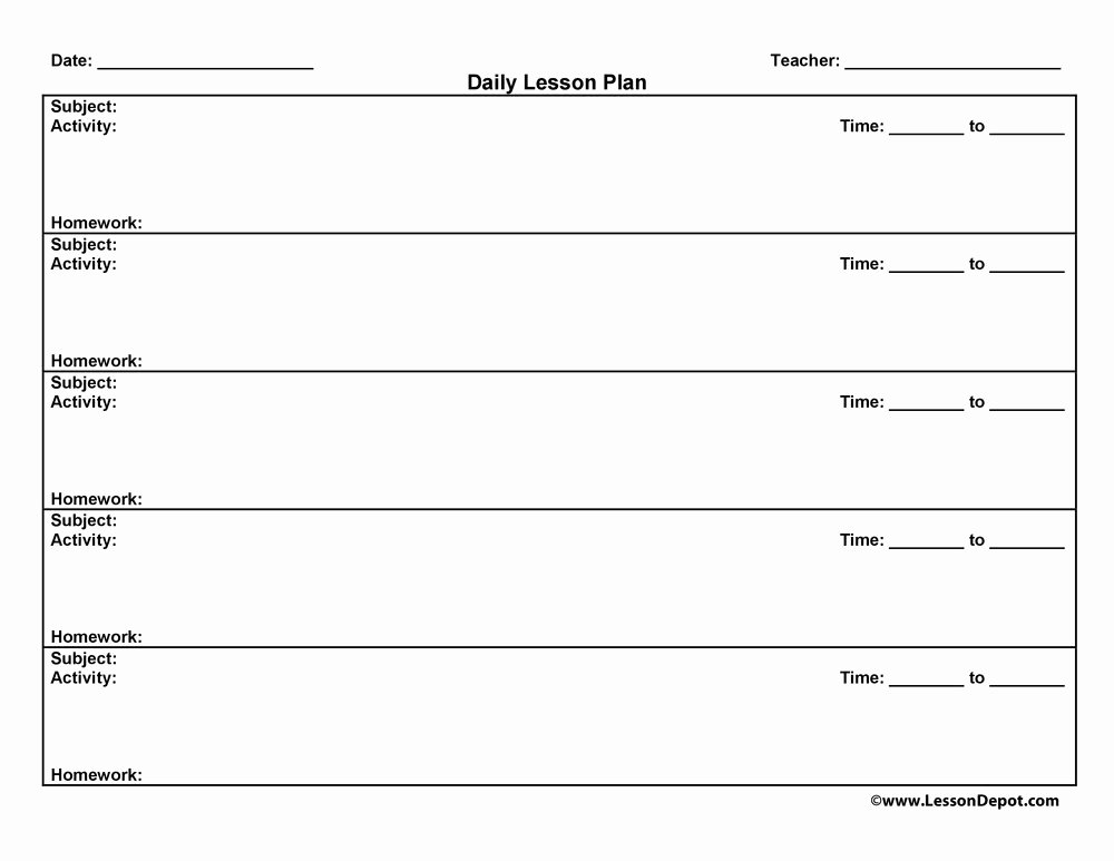 Free Lesson Plan Template New Lesson Plans Resources