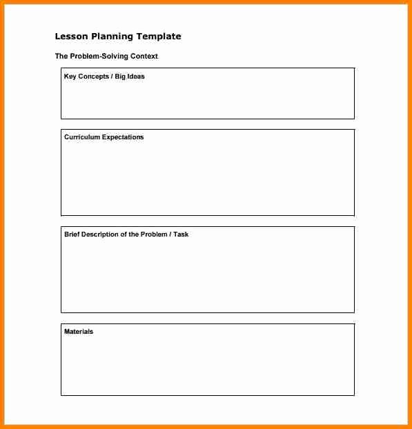 Free Lesson Plan Template Word Inspirational 6 Elementary Lesson Plan Template Word