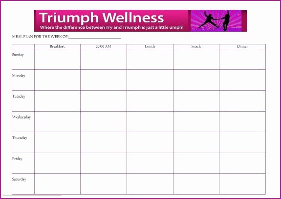 Free Meal Plan Template Luxury 6 Best Of Free Printable Meal Planner with Snacks