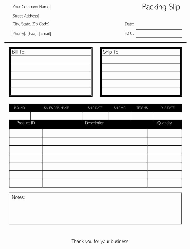 Free Packing List Template Unique 25 Free Shipping &amp; Packing Slip Templates for Word &amp; Excel