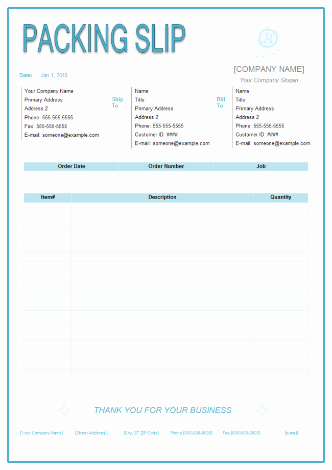 Free Packing Slip Template Awesome Packing Slip