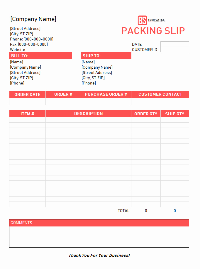 Free Packing Slip Template Fresh Packing Slip Template Free In Excel Sheet &amp; Word format