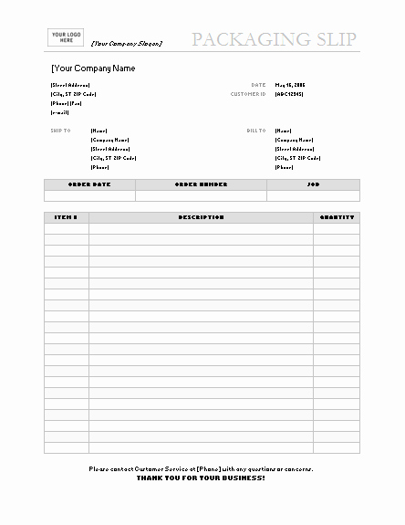 Free Packing Slip Template Lovely 14 Free Packing Slip Templates format Example
