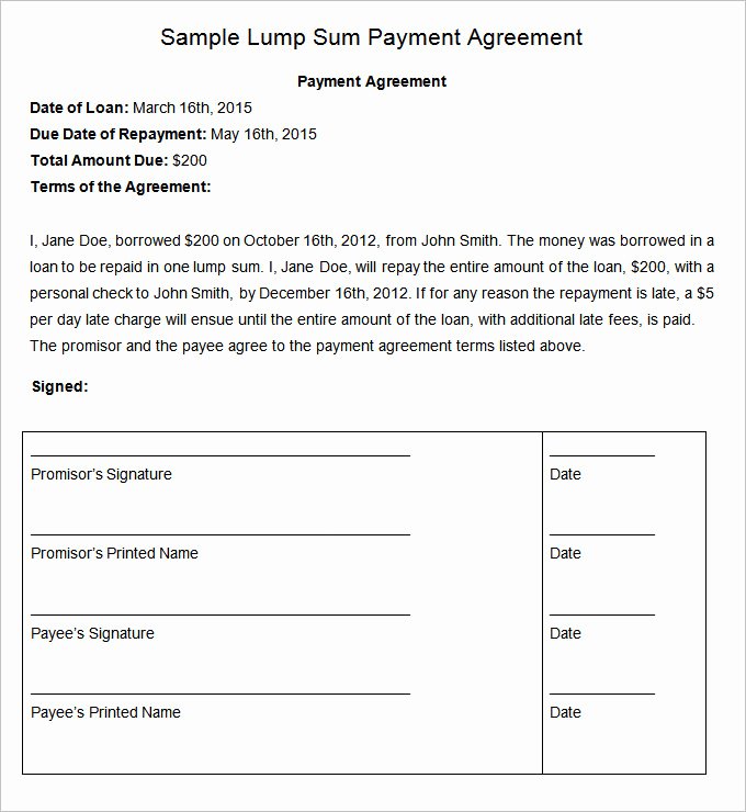 Free Payment Plan Template Unique Payment Plan Agreement Template 12 Free Word Pdf