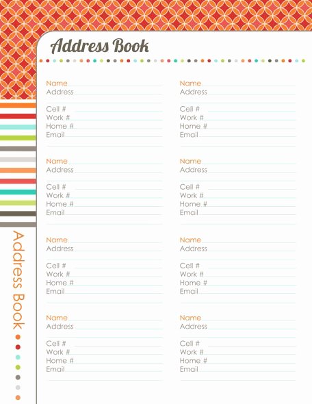Free Printable Book Template Luxury 31 Days to A Clutter Free Life Address Book Day 29