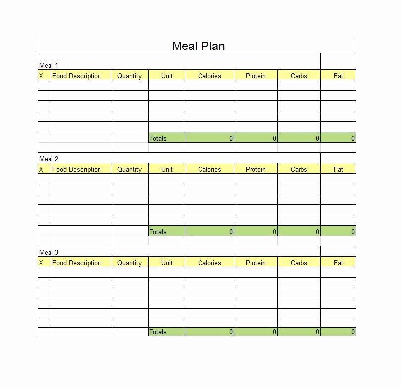 Free Printable Meal Plan Template Awesome 40 Weekly Meal Planning Templates Template Lab
