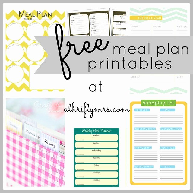 Free Printable Meal Plan Template Best Of Free Meal Plan Printables