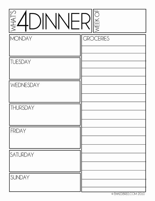 Free Printable Meal Plan Template New Meal Planning 101 organizing