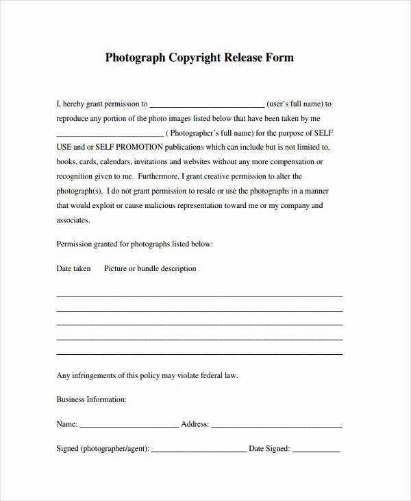 Free Printable Print Release form Beautiful Printing Rights Release form the Truth About Printing