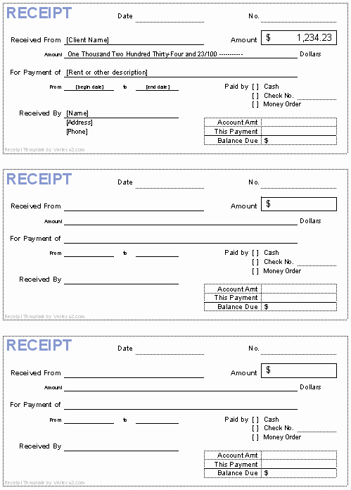 Free Printable Rent Receipt Lovely Free Receipt Template
