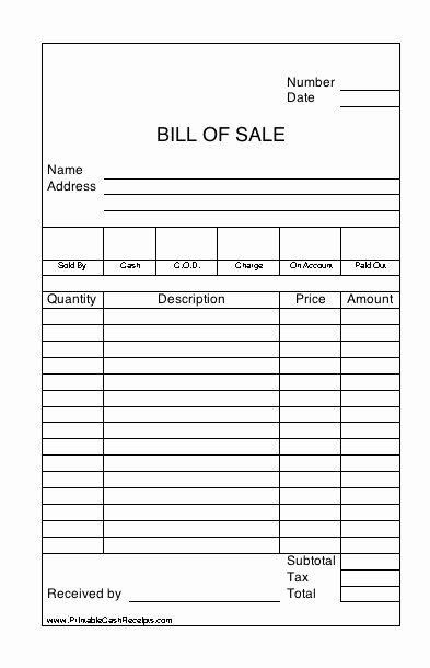 Free Printable Sales Receipt Inspirational This Bill Of Sale Receipt is Similar to Those On A