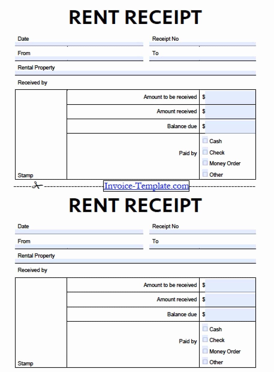 Free Rent Receipt form Unique Free Monthly Rent to Landlord Receipt Template