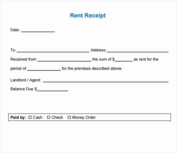 Free Rent Receipt Template Awesome 8 Rent Receipt Templates – Free Samples Examples &amp; format
