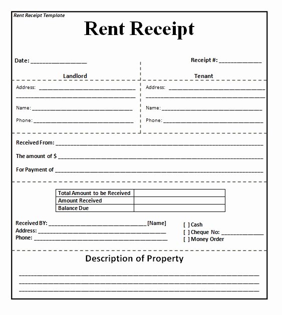 Free Rent Receipt Template Inspirational House Rent Receipt Template Free formats Excel Word