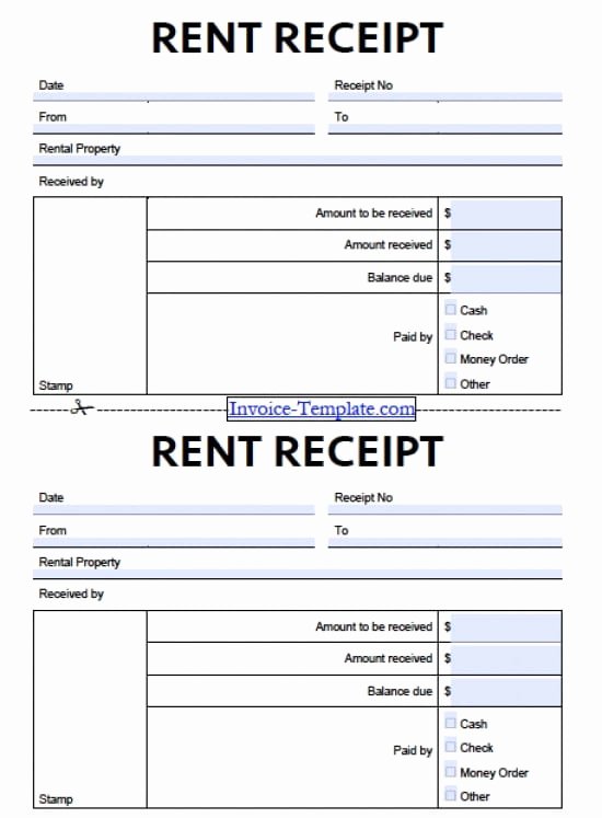 Free Rent Receipt Template Pdf Fresh Free Monthly Rent to Landlord Receipt Template