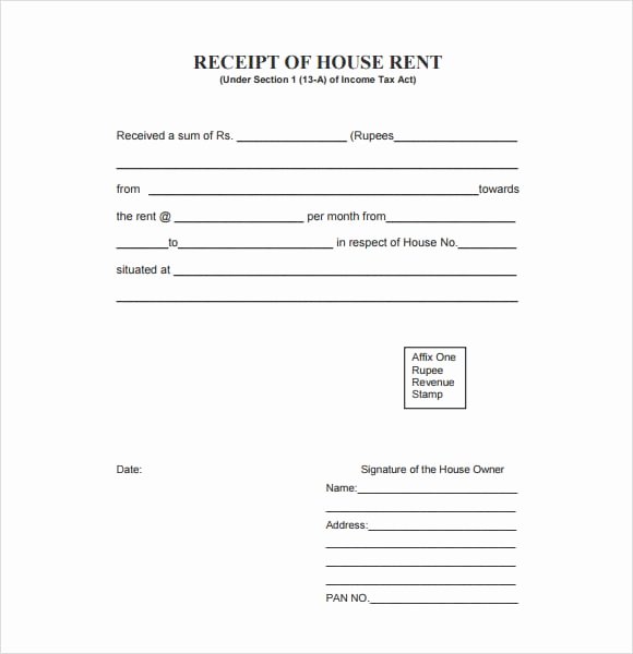 Free Rent Receipt Template Unique 6 Free Rent Receipt Templates Excel Pdf formats