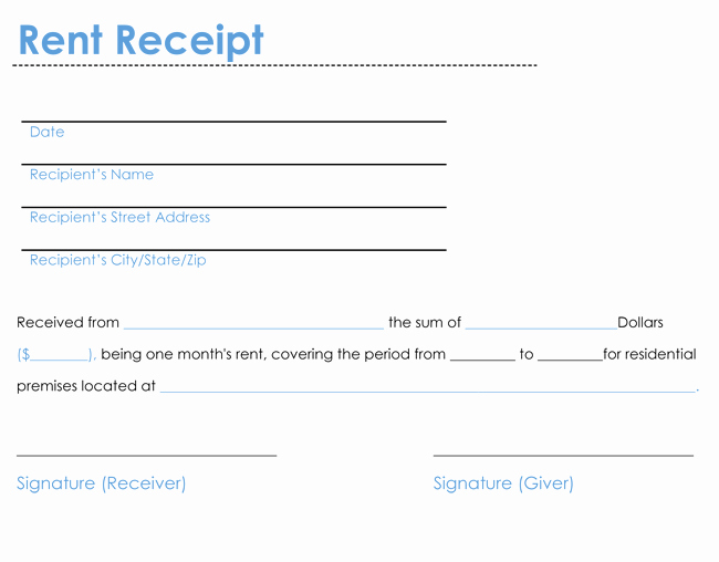 Free Rent Receipt Template Word Awesome 6 Rent Receipt Templates to Create Rent Receipt Of Any Type