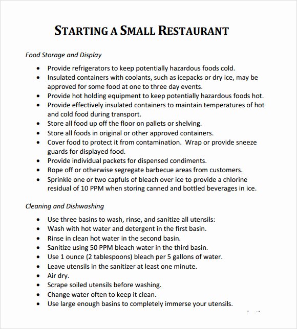 Free Restaurant Business Plan Template Fresh 32 Free Restaurant Business Plan Templates In Word Excel Pdf