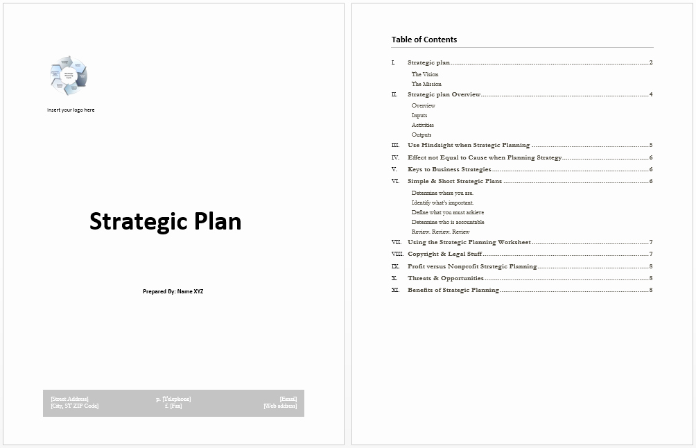 Free Strategy Plan Template Elegant Strategy Plan Template Microsoft Word Templates