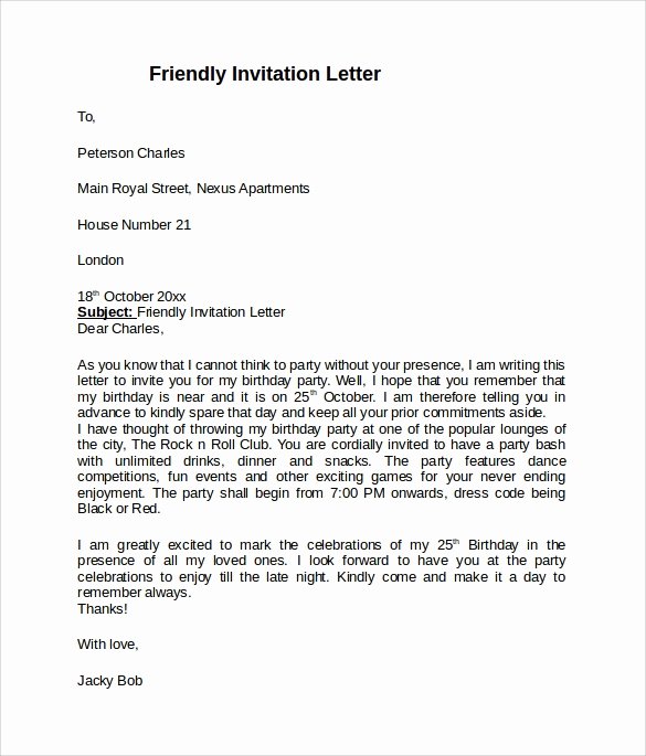 Friendly Letter format Pdf Fresh 8 Sample Friendly Letter format Examples to Download