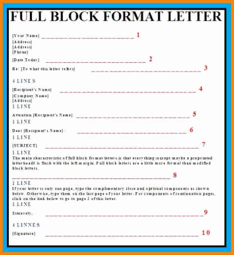 Full Block Letter format Fresh 5 Example Of Full Block format