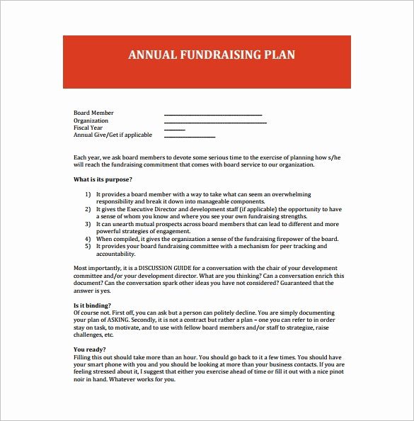 Fund Development Plan Template Best Of 17 Fundraising Plan Templates Free Sample Example