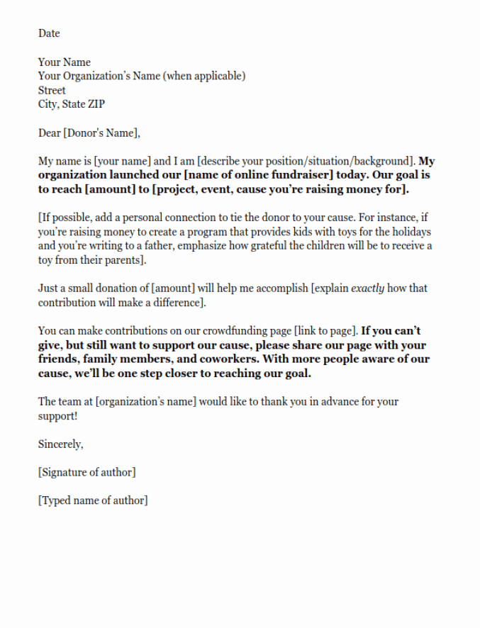 Fundraiser Proposal Letter Luxury Donation Request Letters asking for Donations Made Easy