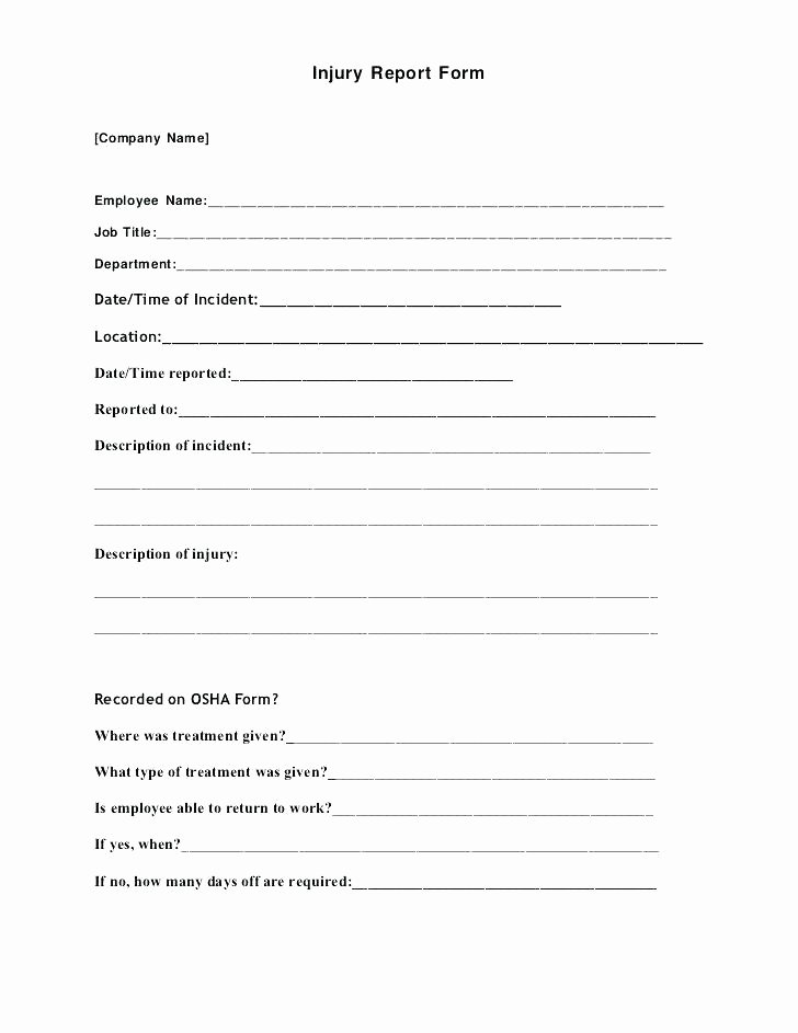 Generic Incident Report Template Best Of Free Incident Report Template Filename Employee Accident