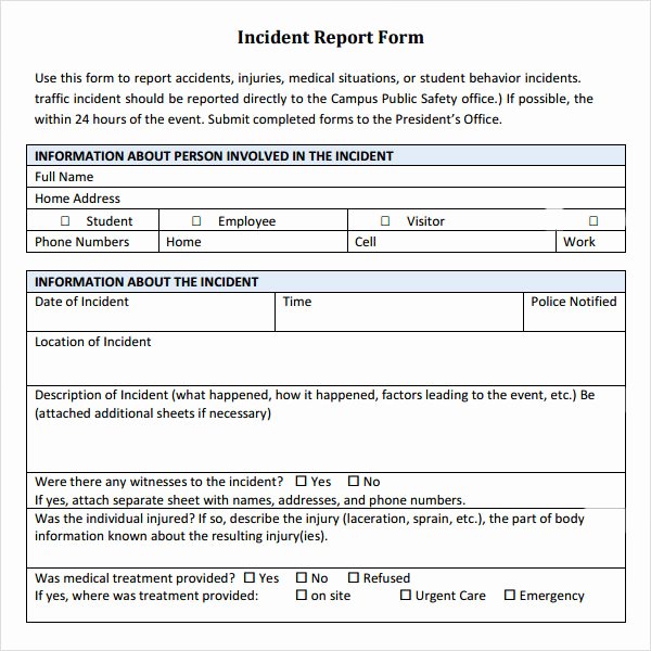 Generic Incident Report Template Luxury Sample Police Report 5 Documents In Pdf