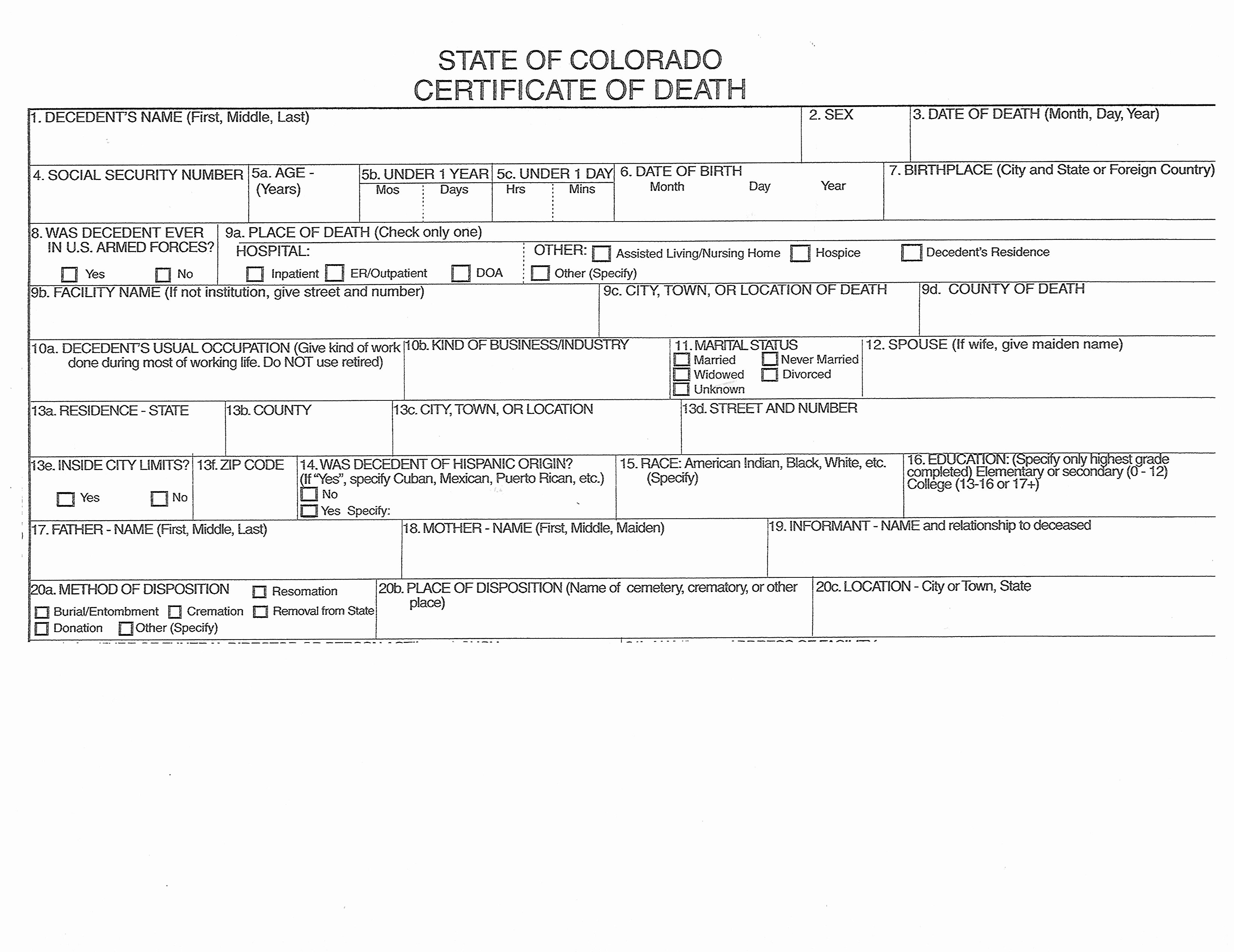 Georgia Death Certificate Template Awesome Important Documents Denver Funeral Service