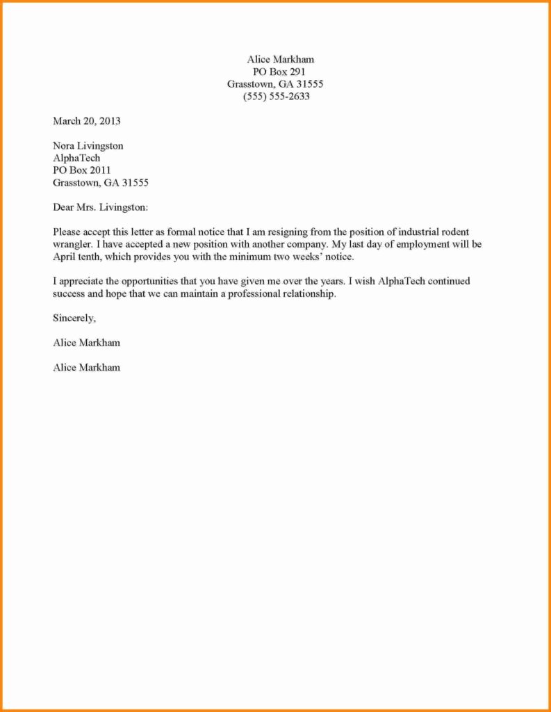 Georgia Tech Recommendation Letter Unique Resignation Letter Sample Pdf All About Sample Letter