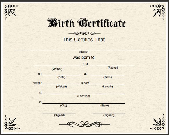 German Birth Certificate Template Awesome Birth Certificate Template 38 Word Pdf Psd Ai