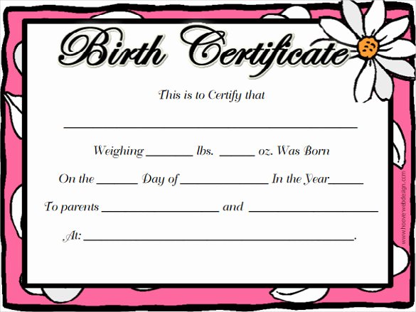 German Birth Certificate Template Fresh Birth Certificate Template Printable Free Download