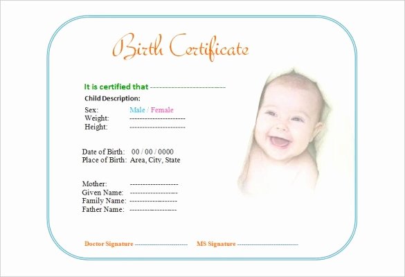 German Birth Certificate Template Luxury Birth Certificate Template Printable Free Download