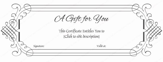 Gift Certificate Wording Awesome Simple Gift Certificate Template Word T Certificate