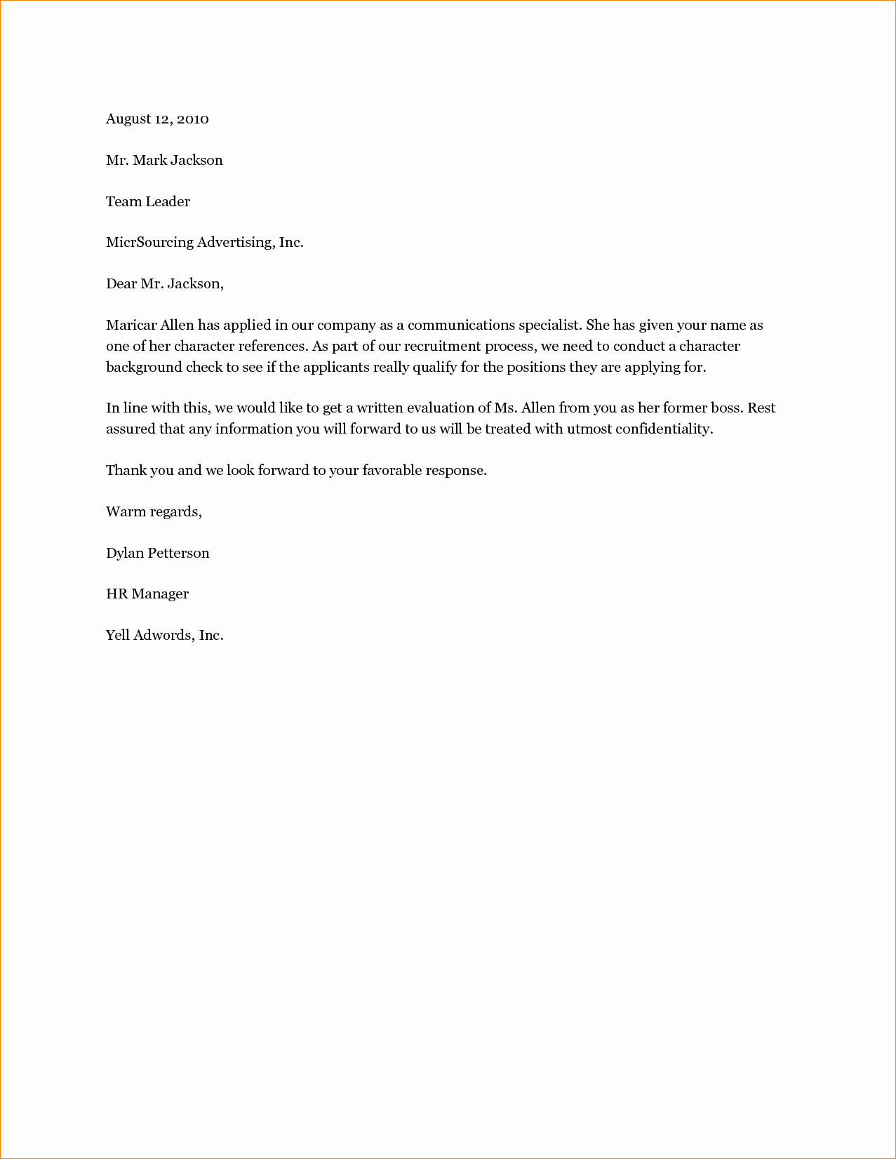Glowing Letter Of Recommendation Awesome Samples Of Letter Of References