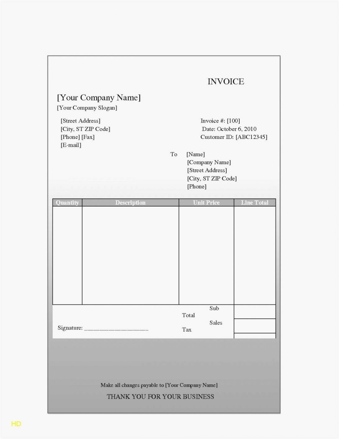 Google Doc Receipt Template Unique Invoice Design Invoice Template for Google Docs Make
