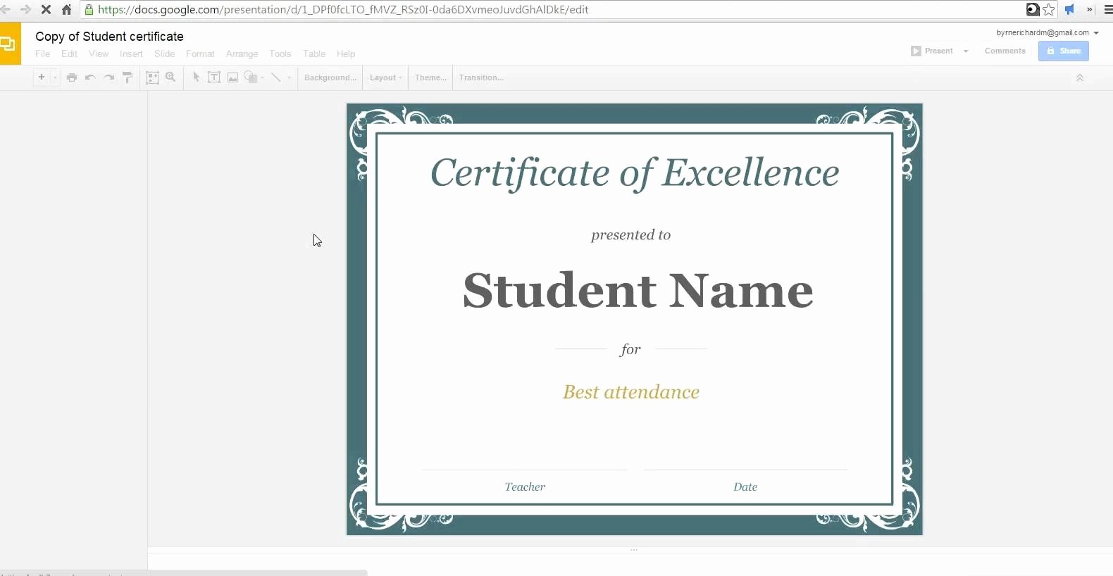 Google Docs Certificate Of Appreciation Awesome Border Template for Google Docs