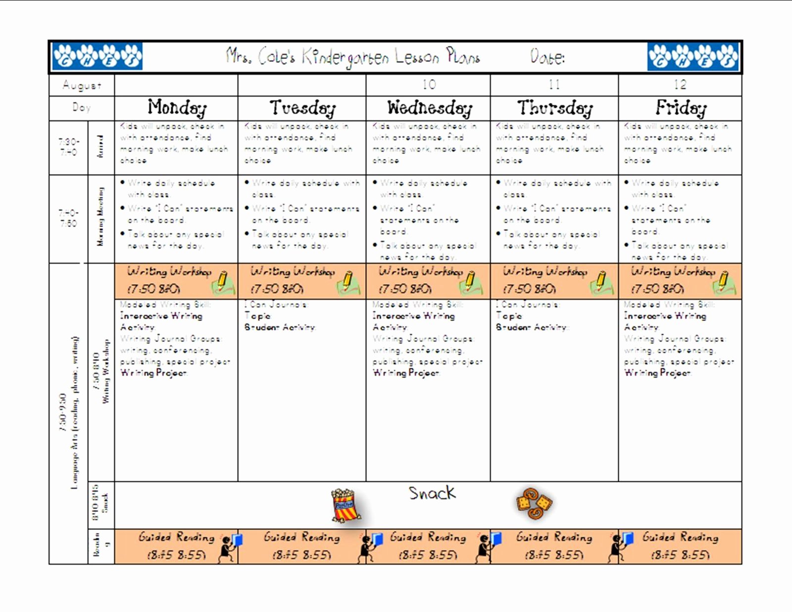 Google Docs Lesson Plan Template Luxury Weekly Lesson Plan Template Editablec Google Docs Free