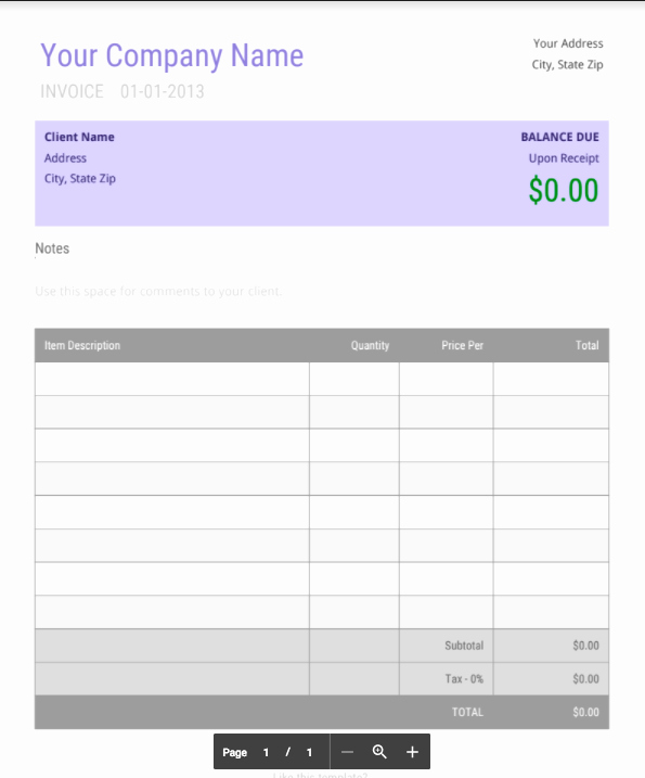 Google Docs Sales Receipt Template Fresh top 5 Best Invoice Templates to Use for Business